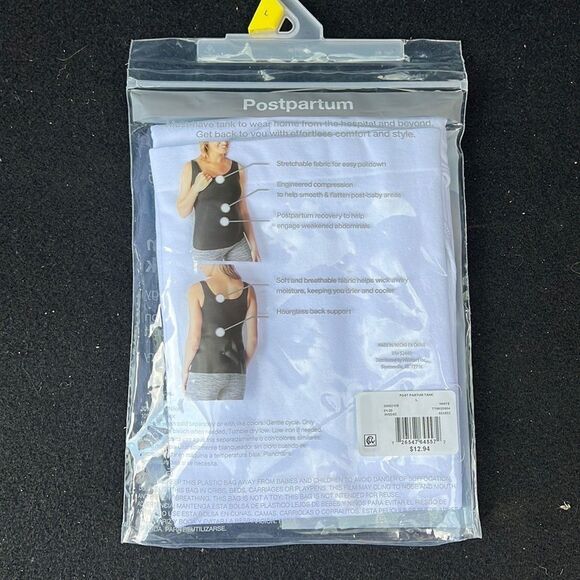 Time and Tru Women's Maternity Postpartum Seamless Tank Top - Picture 2 of 2